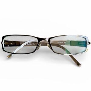 MAXMARA MM 1001 Eyeglasses Glasses 53-16-130MM Italy Logo Arms Pearlescent Women